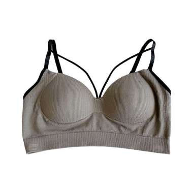 OEM ONE-P297 Tank Top Bra Wanita V-Neck Ada Cup Bra / Tank Top Crop Sexy Atasan Pakain Dalam Wanita