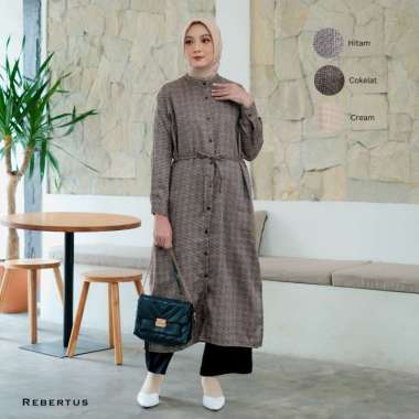 Gamis Rebertus Panjang Humaira Cream