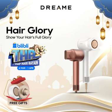 [New Launched] Dreame Hair Glory Hair Dryer Pengering Rambut | High-Speed 2 Mins Fast Drying | Perawatan Rambut dengan Esensi dan 300 Juta Ion Negatif