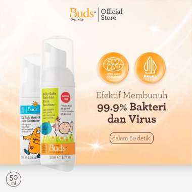 Buds Organics Safe Anti-Bac Foam Sanitiser - Hand Sanitizer Bayi dan Anak Kids
