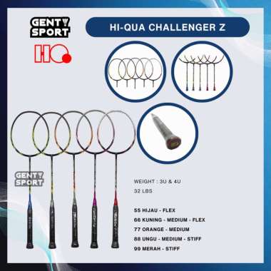 Hi-Qua Challenger Z-55 66 77 88 99 Raket Badminton Original Z-77 (Orange)
