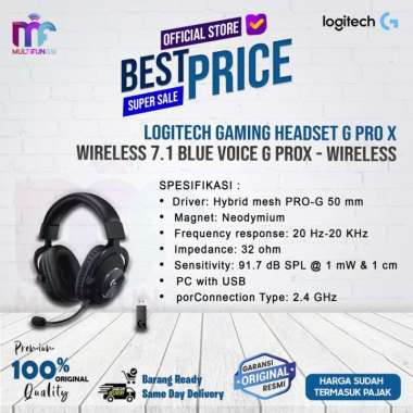 Logitech Gaming Headset G PRO X Wireless 7.1 Blue Voice G ProX WIRELESS