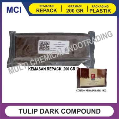 TULIP DARK CHOCOLATE COMPOUND REPACK 200 GR