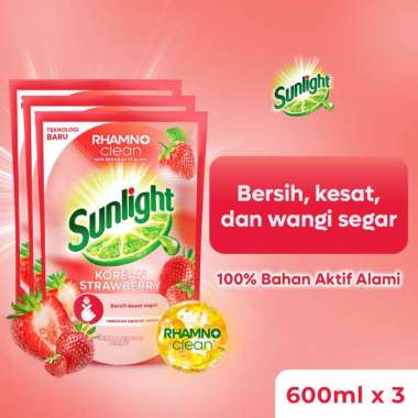 Promo Harga Sunlight Pencuci Piring Korean Strawberry 560 ml - Blibli