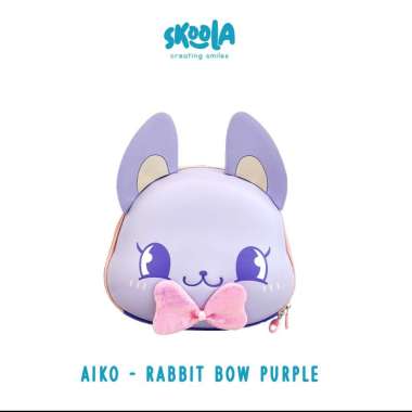 Skoola Tas Sekolah Anak Perempuan PAUD Ransel Kelinci Rabbit - Aiko RABBIT BOW PURPLE