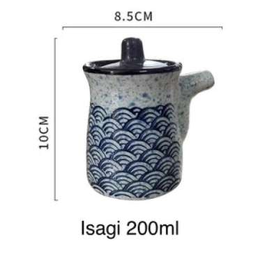 JAPAN Sauce Jar Teko keramik saus jepang botol unik kecap asin Isagi JAR