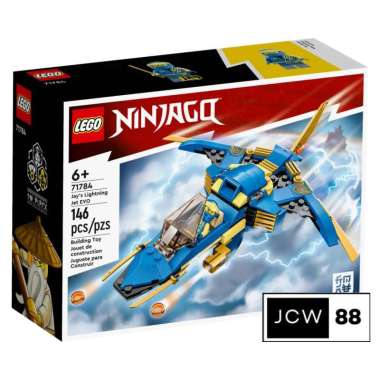Lego 71784 Ninjago Jay's Lightning Jet EVO mainan anak pesawat ninja Multi