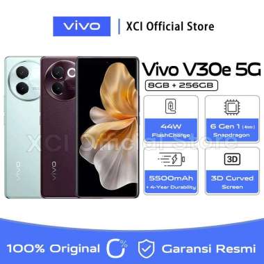 Vivo V30e 5G 8/128GB 8/256GB NFC RAM 8GB+8GB Extended ROM 256GB Snapdragon 6 Gen 1 Prosesor Hp Murah Vivo Terbaru 2024 Garansi Resmi 1 Tahun Bisa COD V30e 5G 8/128GB Red