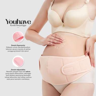 You've (You Have) Maternity Belt Sabuk Penyangga Perut Ibu Hamil Wimiu 0910 Pink L