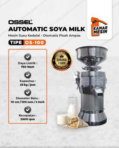 OSSEL Mesin Susu Kedelai Otomatis Pisah Ampas Soya Splitter OS-100 OS100 OSSEL SILVER S925