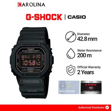 Jam Tangan Pria CASIO G-SHOCK DW-5600MS-1D Digital Dial Black Resin Band [ Jakarta ]
