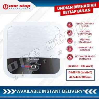 [GARANSI RESMI] ARISTON AN2 30 RS / AN2 30RS / Andris2 RS Water Heater 30 Ltr 500 Watt Putih