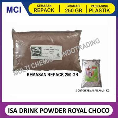 ISA BUBUK MINUMAN REPACK 250 GR/ DRINK POWDER / BUBUK MINUMAN KEKINIAN ROYAL CHOCO