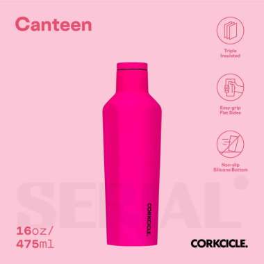CORKCICLE® Canteen 16oz - Neon Lights Neon Pink