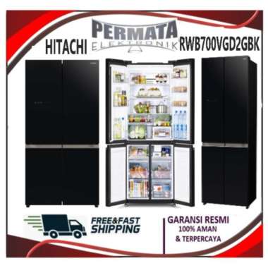 Hitachi Kulkas Multi Door Refrigerator RWB700VGD2GBK