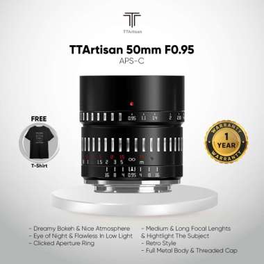 TTArtisan 50mm F0.95 APS-C Lens Camera Fuji X-Mount