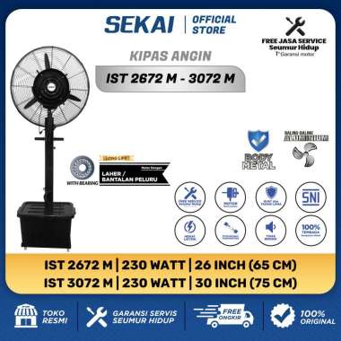SEKAI Kipas Angin Air Embun 26 Inch Kipas Angin Uap Misty Fan - IST 2676