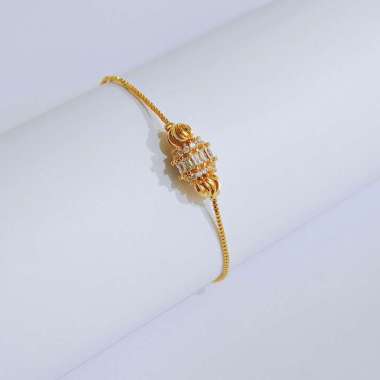 GSD01 Gelang Tangan Model Serut Gold Permata Gelang Serut Fleksibel Anti Karat