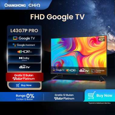 【Google TV】CHiQ 43 inch Smart TV Full HD-HDR10+DBX Dolby Audio Google Assistant Netflix Youtube Digi