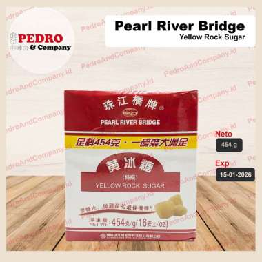 Pearl river bridge yellow rock sugar 454 gram gula batu kotak