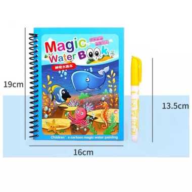 FG Magic Water Book Buku Gambar Mewarnai Ajaib Magic Water Pen Buku Warna Mainan Edukasi Anak Colori