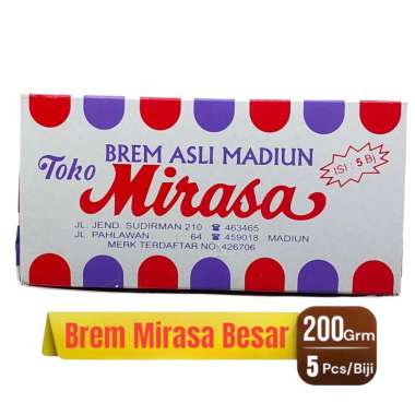 Brem Madiun MIRASA Rasa Original 1 box/kotak ISI 5 LEMBAR / 5 LEMPENG / 5 BATANG Brem ASLI MADIUN me