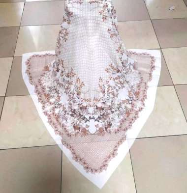 VC Jilbab Kerudung Khimar Hijab Motif Voal Premium Segiempat Jumbo 130 VM23