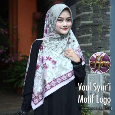 VC Jilbab Kerudung Khimar Hijab Motif Voal Premium Segiempat Jumbo 130 VM2