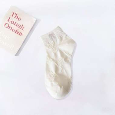 OEM ONE-P576 Kaos Kaki Wanita Semata Kaki Motif Bordir Karakter Korean Style / Kaos Kaki Pendek Lucu