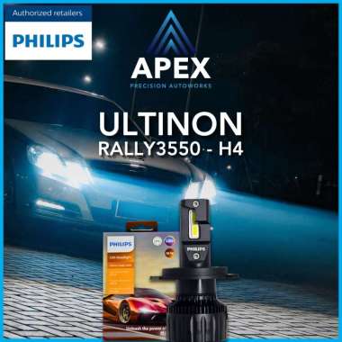 LAMPU MOBIL PHILIPS ULTINON RALLY 3550 - H4 6500K 50W