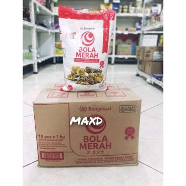 Tepung Terigu Bola Merah 1 kg× 10 Pcs 1 Dus