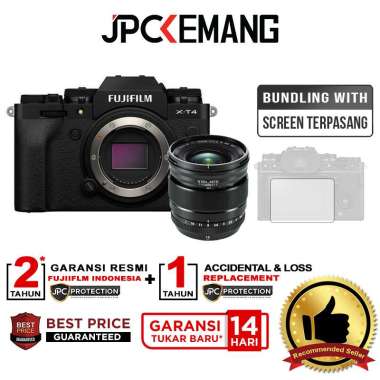 JPC KEMANG Fujifilm XT4 Fuji X-T4+XF 16mm F1.4 R WR GARANSI RESMI BL+Screen