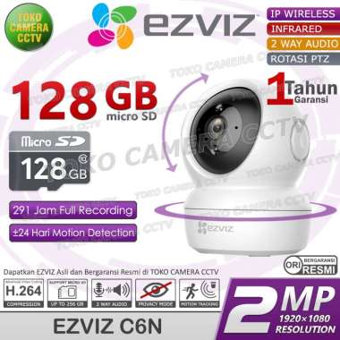 CCTV WIFI KAMERA IP CAMERA EZVIZ C6N 1080p CCTV WIRELESS MEMORI 128GB