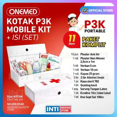 ONEMED - Kotak P3K Portable + Isi SET | Tas P3K Mobil Lengkap Berisi