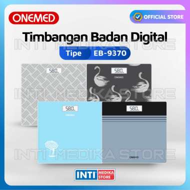 ONEMED - Timbangan Badan Digital EB 9370 | Timbangan Digital Onemed Abu Hitam