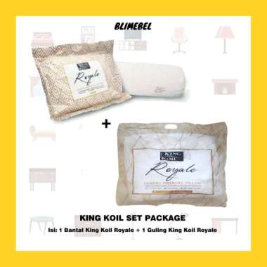 [PAKET] 1 Bantal + 1 Guling King Koil Royale / Kingkoil Royale Pillow + Bolster +Packing Pesawat