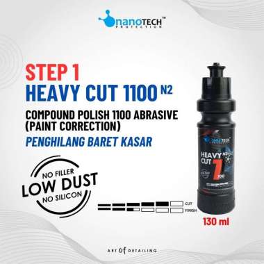 STEP 1 - HEAVY CUT 1100 - NANOTECH PROTECTION - PENGHILANG BARET - COMPOUND - POLISH - KOMPON