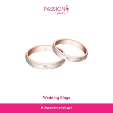 Cincin Kawin Berlian Passion Jewelry - CKS0588 Rose Gold