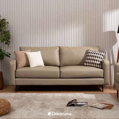 Dekoruma TAKA Sofa Kulit 3 Dudukan - Sofa Tamu 3 Seater