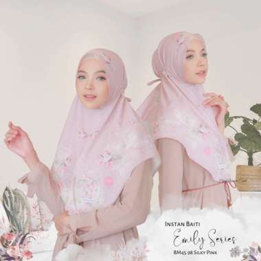 Hijabwanitacantik - Instan Baiti Emily | Hijab Instan | Jilbab Instan Silky Pink