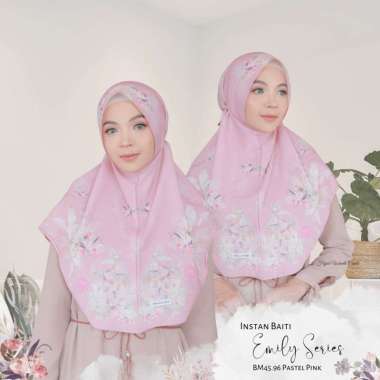 Hijabwanitacantik - Instan Baiti Emily | Hijab Instan | Jilbab Instan Pastel Pink