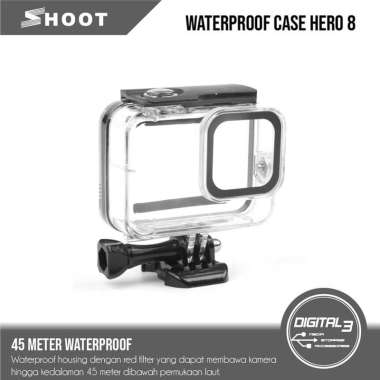 Shoot Waterproof Case Dive Housing Plus Red Filter GoPro Hero 8 Black Clear