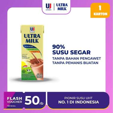 Promo Harga Ultra Milk Susu UHT Coklat 200 ml - Blibli