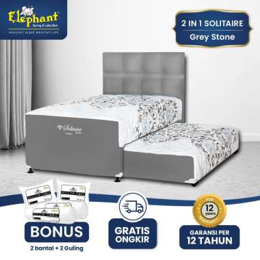 Elephant Springbed 2 In 1 Latex Spring Solitaire Komplit Set 140x200 Ocean