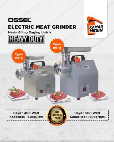 OSSEL Giling Daging Listrik GIlingan Daging Listrik HO-8 HO8 Heavy Duty OSSEL PUTIH