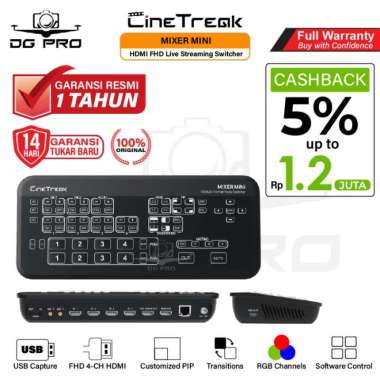 Cinetreak Mixer Mini HDMI FHD Live Video Streaming Switcher Resmi
