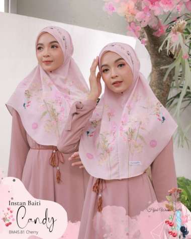 Hijabwanitacantik - Instan Baiti Candy Series | Hijab Instan Cherry