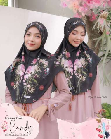 Hijabwanitacantik - Instan Baiti Candy Series | Hijab Instan Black Coffee