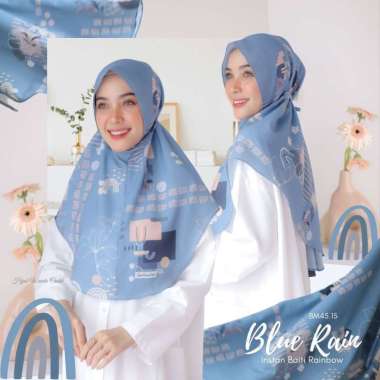 Hijabwanitacantik - Instan Baiti Rainbow | Hijab Instan Blue Rain