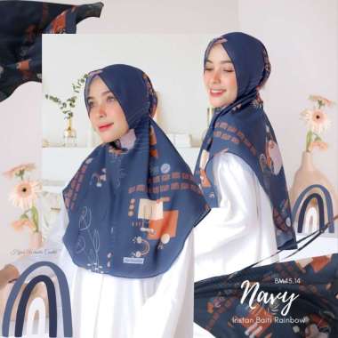 Hijabwanitacantik - Instan Baiti Rainbow | Hijab Instan Navy